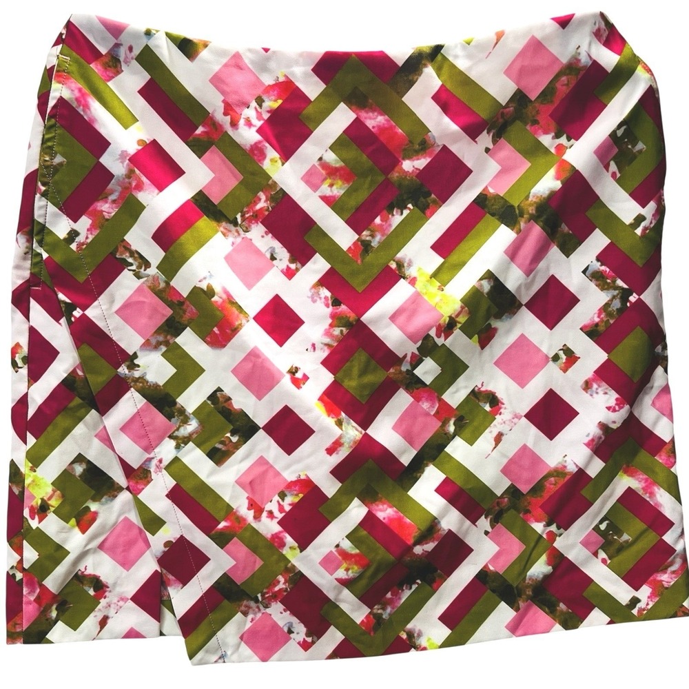 EP Pro Duncan Golf Skirt Womens Size M/M Pink Green Geometric Blush Outdoor